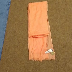 NWT J. Crew Peach Scarf Wrap with Fringe